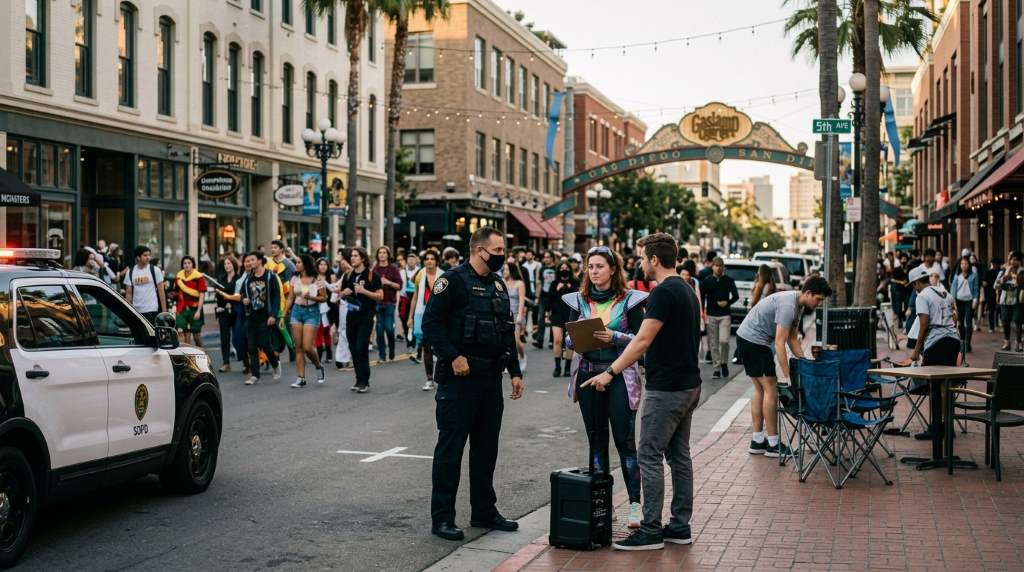 NPC character stuck during mission in San Diego inspired game city